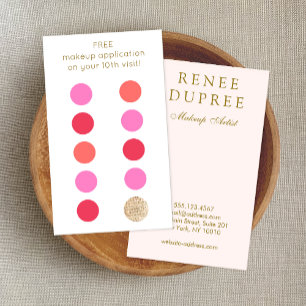 Beauty Nail Salon 10  Punch Customer Loyalty Card