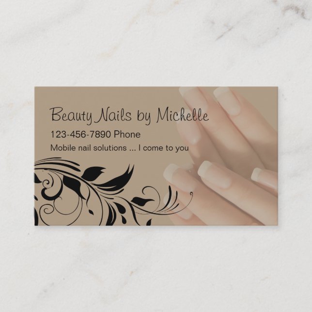 Beauty Nails Business Card (Front)