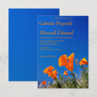 Beauty Nature Floral California Poppy Wedding