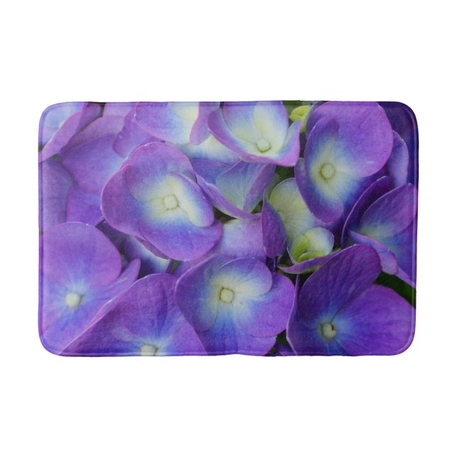 Beauty Of a Blue Hydrangea Bath Mat (Front)