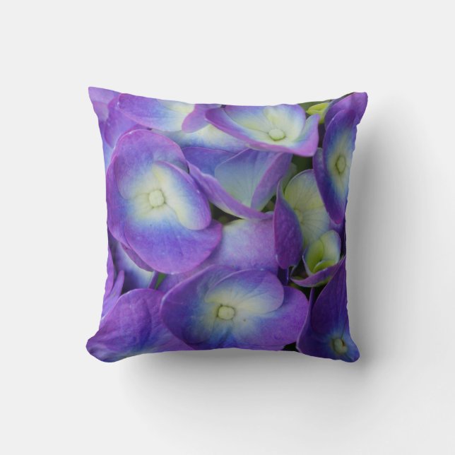 Beauty Of a Blue Hydrangea Cushion (Front)