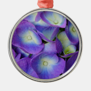 Beauty Of a Blue Hydrangea Metal Tree Decoration