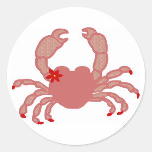 Beauty of a crab stickers