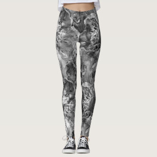 Beauty of Black and Gray Pattern Leggings