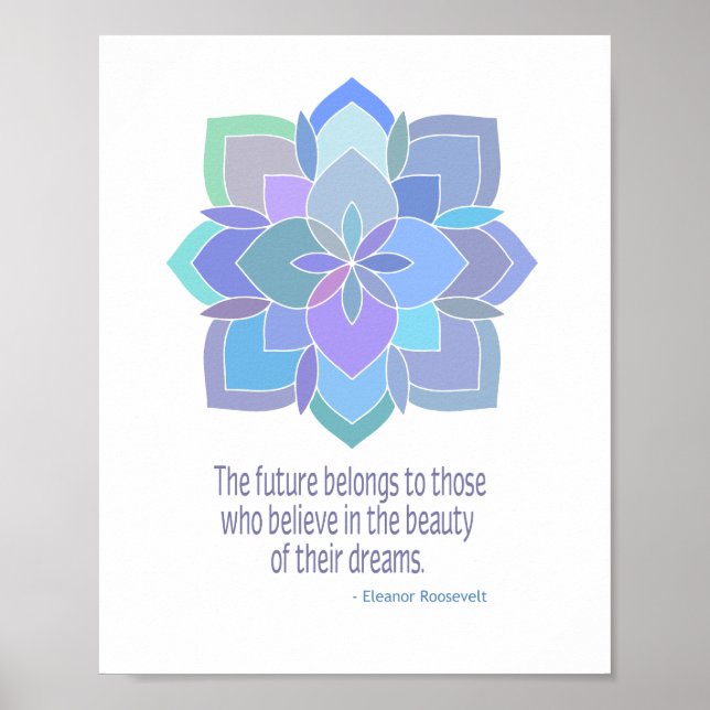 Beauty of Dreams Quote Poster (Front)