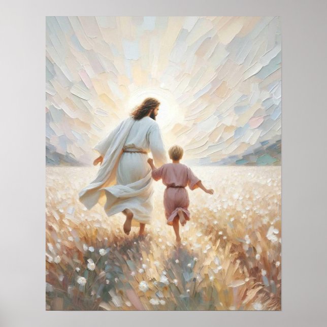 Beauty of Faith, Christian Wall Art, Jesus and Boy Poster (Front)