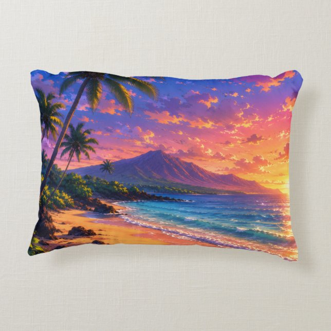 Beauty of Hawaii Decorative Cushion (Back)