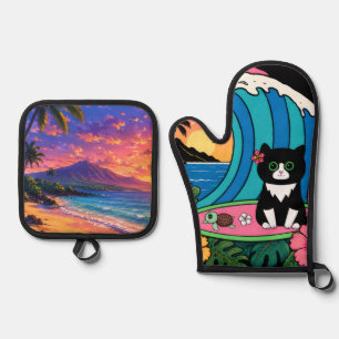 Beauty of Hawaii Oven Mitt & Pot Holder Set