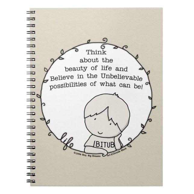 Beauty of Life Spiral Notebook (Front)