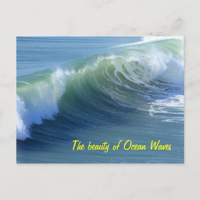 Beauty of ocean waves Postcard (Front)