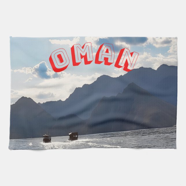 Beauty of Oman's coastline  Tea Towel (Horizontal)