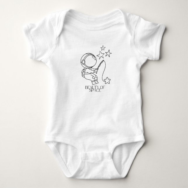 "Beauty of Space"  Baby Bodysuit (Front)