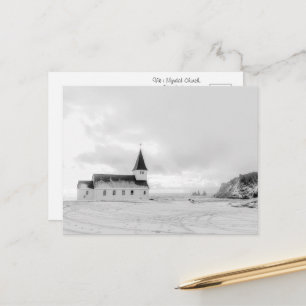Beauty of Vík i Myrdal Church Postcard