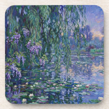 Beauty on the lake Hard plastic coaster set