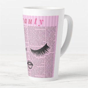 Beauty Pink Feminine Latte Mug – Fashion Aesthetic