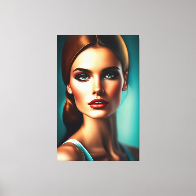 Beauty portrait canvas print (Front)