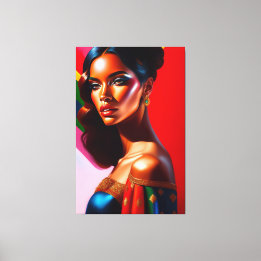 Beauty portrait canvas print