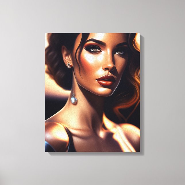 Beauty portrait canvas print (Front)