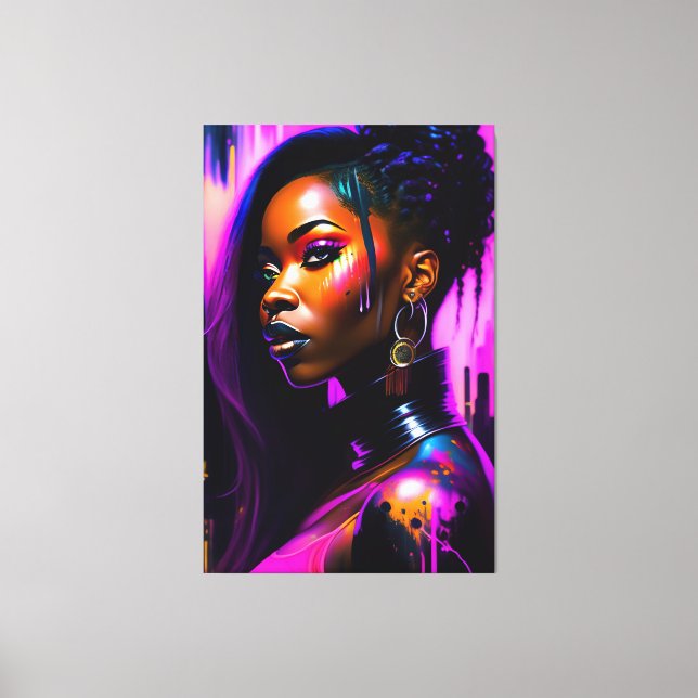 Beauty portrait canvas print (Front)
