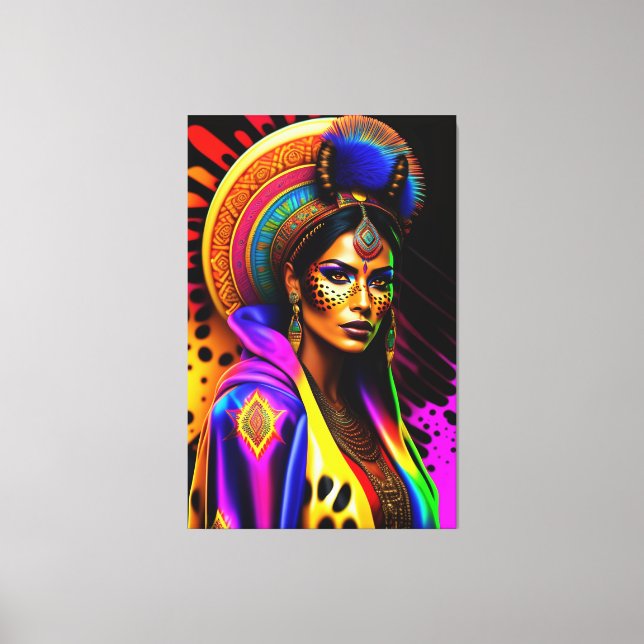 Beauty portrait canvas print (Front)