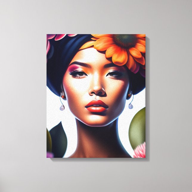 Beauty portrait canvas print (Front)