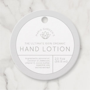 Beauty product ingredients mono lotus label