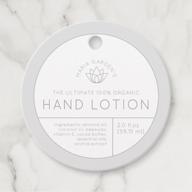 Beauty product ingredients mono lotus label (Front)