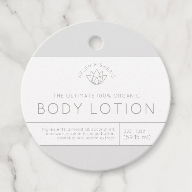 Beauty product ingredients mono lotus label (Front)