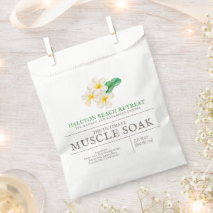 Beauty product plumeria frangipani muscle soak favour bags