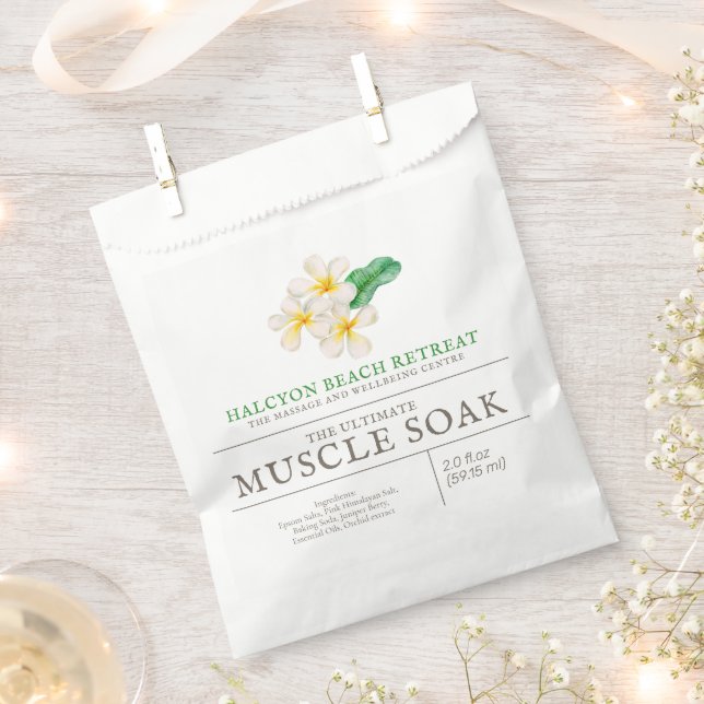 Beauty  product plumeria frangipani muscle soak favour bags (Clipped)