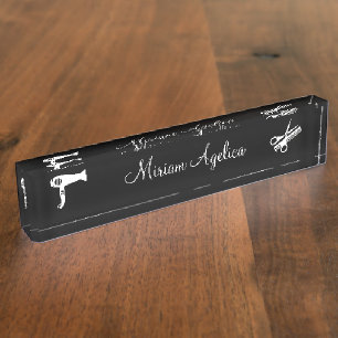 Beauty Professional Hairstylist Nameplate