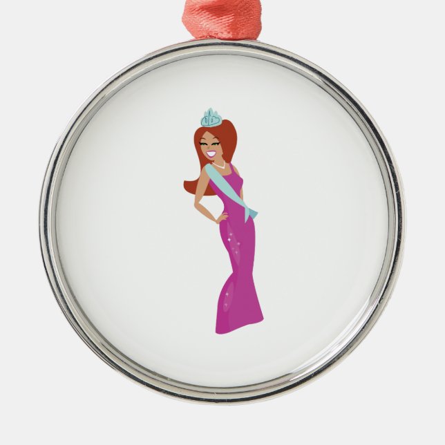Beauty Queen Metal Tree Decoration (Front)