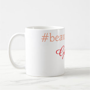 Beauty queenhashtag light red add name girl boss coffee mug