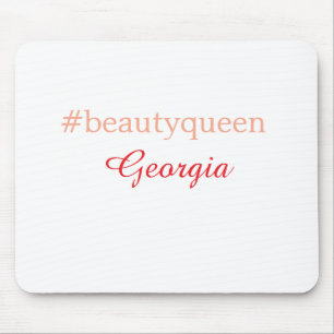 Beauty queenhashtag light red add name girl boss mouse pad
