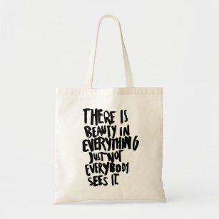 Beauty Quote Tote Bag Shoulder Bag Shopping Bag