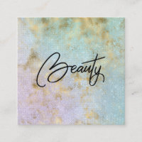 *~* BEAUTY  Rainbow Glimmer Gold Business Card