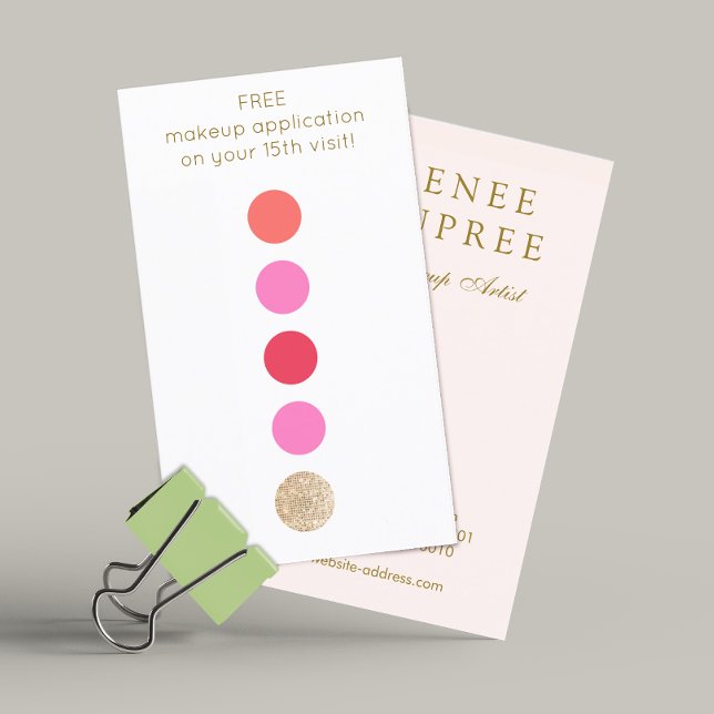 Beauty Salon 5  Punch Customer Loyalty Card (Creator Uploaded)