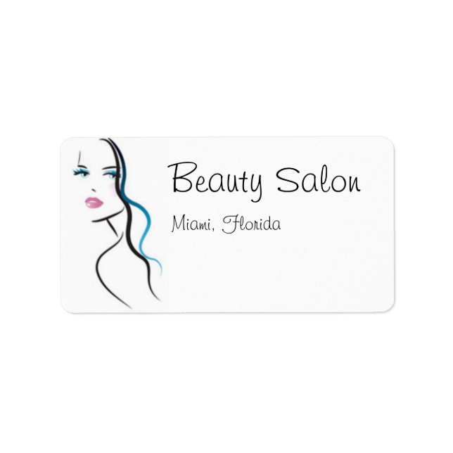 Beauty Salon Address Label (Front)