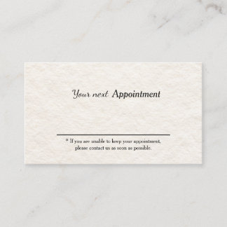 Beauty Salon Appointment Card