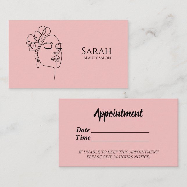 Beauty salon  appointment card (Front/Back)