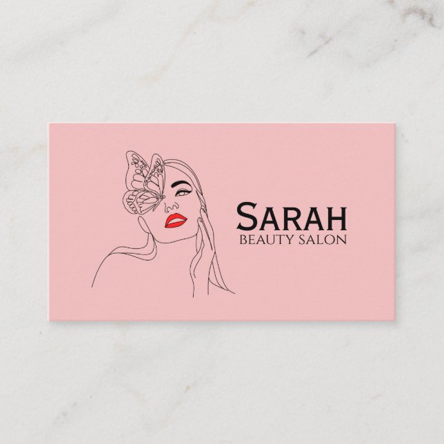 Beauty salon  appointment card (Front)