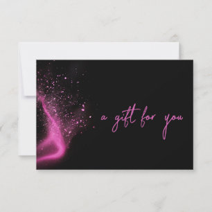 Beauty Salon Black Neon Pink Set Amount Gift Card