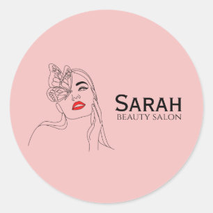 Beauty salon   classic round sticker