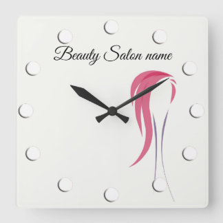 Beauty Salon customisable, or makeup artist Square Wall Clock
