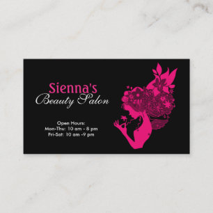 Beauty Salon (Deep Pink) Business Card