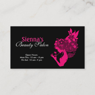 Beauty Salon (Deep Pink) Business Card