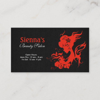 Beauty Salon (Firebrick) Business Card