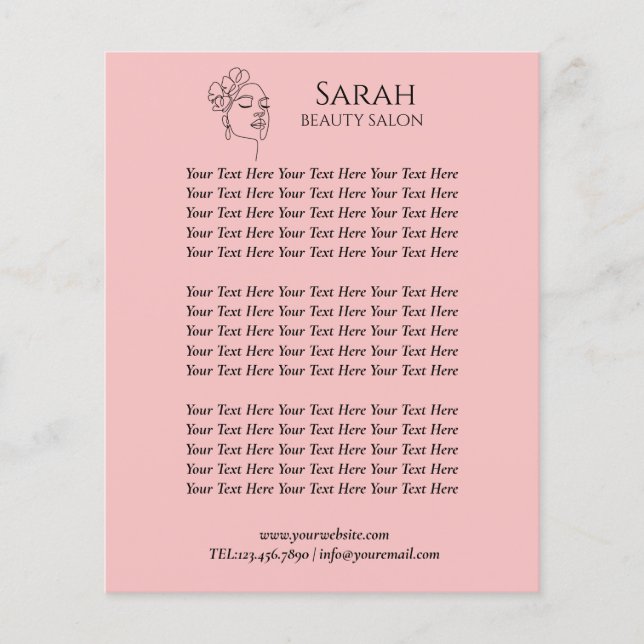 Beauty salon  flyer (Front)