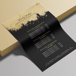 Beauty & Salon Gold & Black Luxury Service Prices