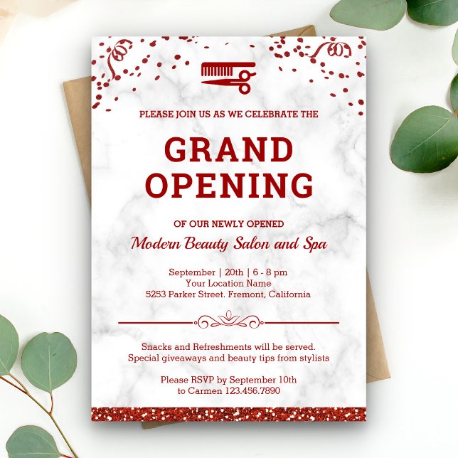 Beauty Salon Grand Opening Invitation (Creator Uploaded)